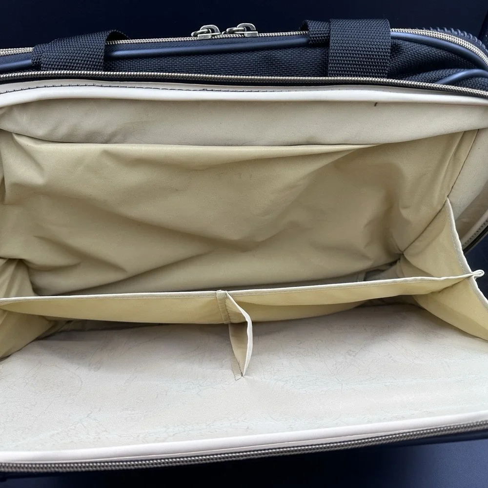 American Tourister Briefcase Men's Black Brown Nylon Professional Laptop Bag